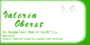 valeria oberst business card
